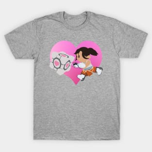 Chell Crossing - Companion Cube T-Shirt